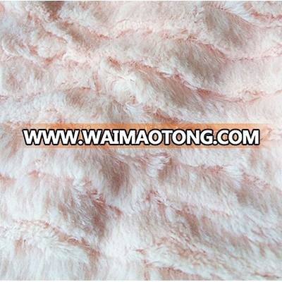 high quality sweeter soft pink sheared pv plush spring/autumn/winter garment fabric